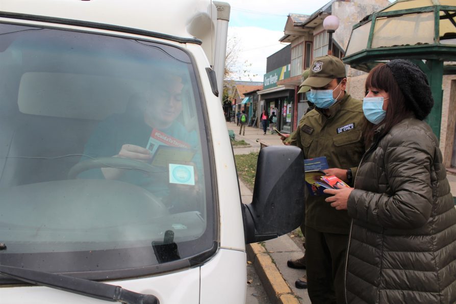 Un llamado al autocuidado hace DPP Romina Álvarez junto a Carabineros y PDI de Puerto Natales